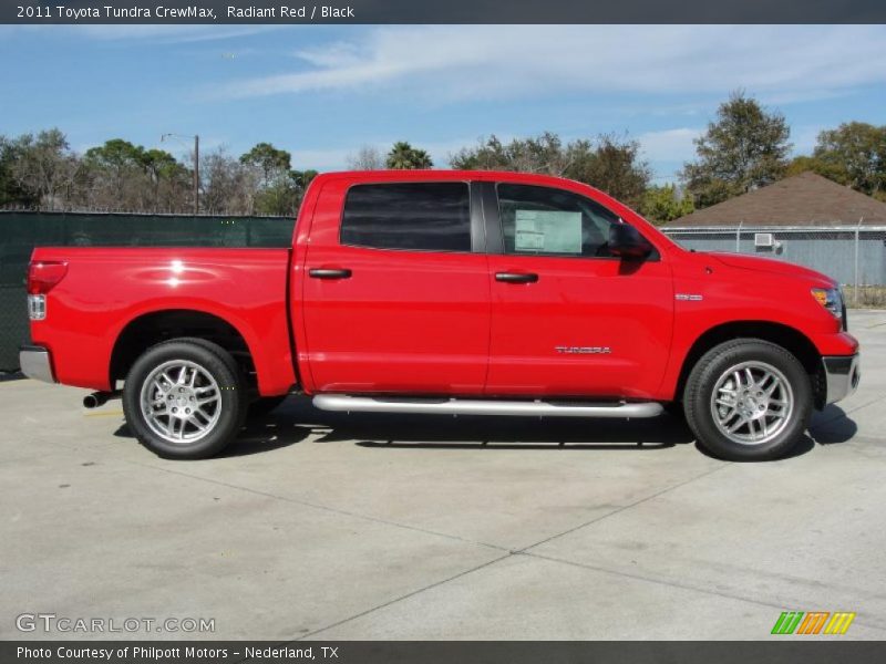 Radiant Red / Black 2011 Toyota Tundra CrewMax
