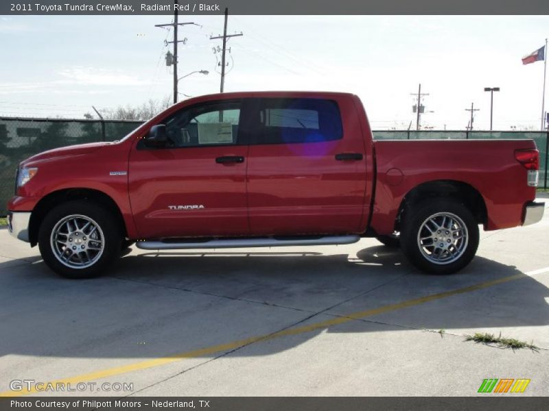 Radiant Red / Black 2011 Toyota Tundra CrewMax