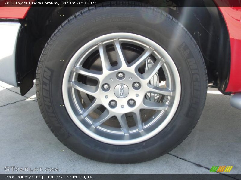 Radiant Red / Black 2011 Toyota Tundra CrewMax