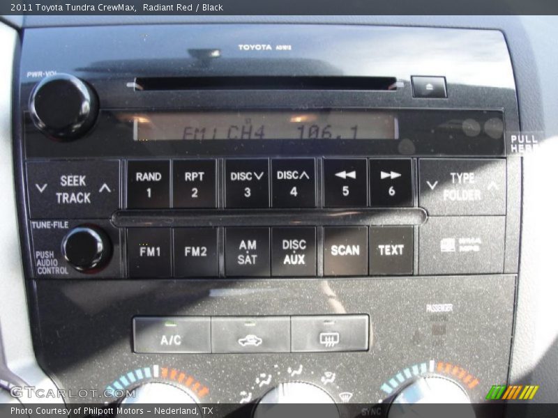 Radiant Red / Black 2011 Toyota Tundra CrewMax