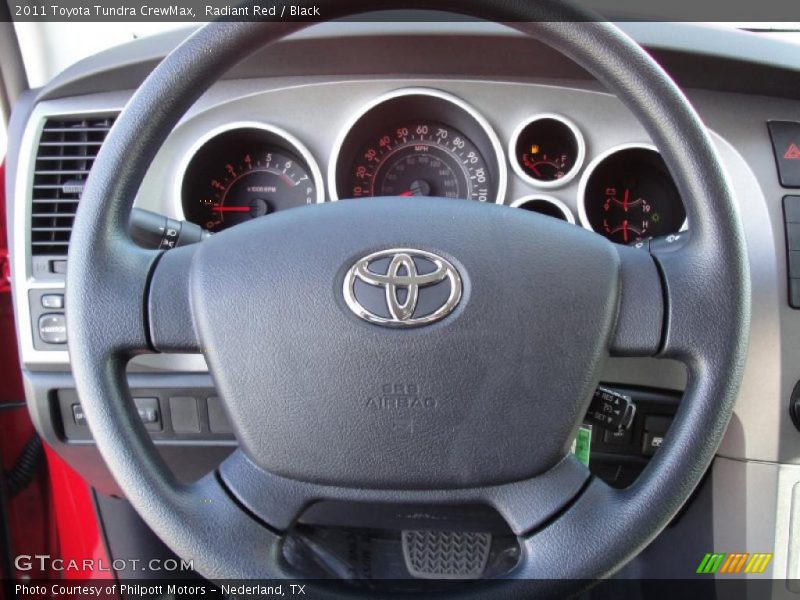 Radiant Red / Black 2011 Toyota Tundra CrewMax