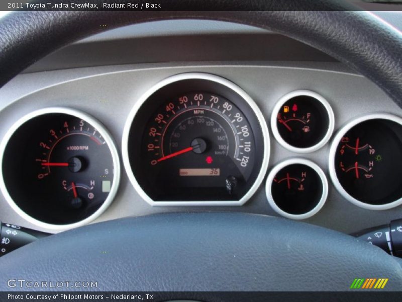 Radiant Red / Black 2011 Toyota Tundra CrewMax