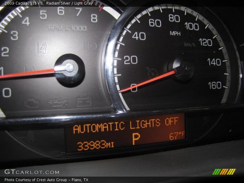 Radiant Silver / Light Gray 2009 Cadillac STS V8