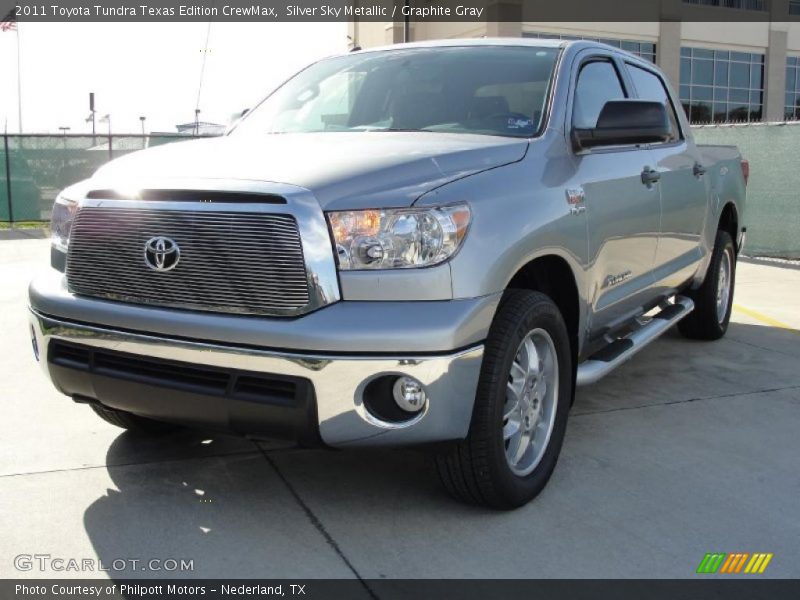 Silver Sky Metallic / Graphite Gray 2011 Toyota Tundra Texas Edition CrewMax