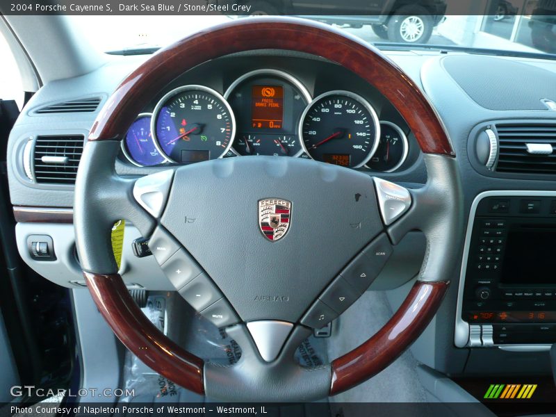 Dark Sea Blue / Stone/Steel Grey 2004 Porsche Cayenne S