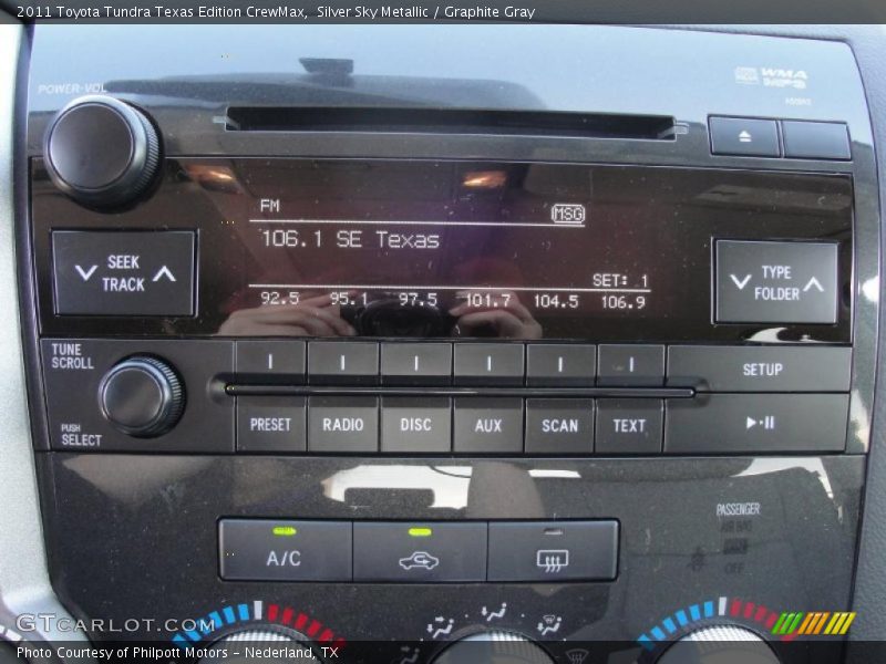 Silver Sky Metallic / Graphite Gray 2011 Toyota Tundra Texas Edition CrewMax