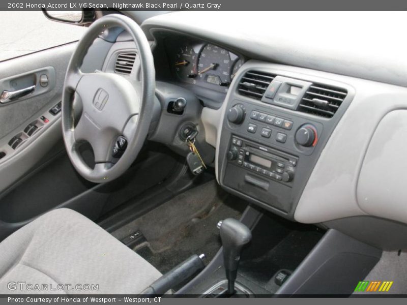 Nighthawk Black Pearl / Quartz Gray 2002 Honda Accord LX V6 Sedan
