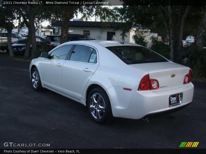 White Diamond Tricoat / Cocoa/Cashmere 2011 Chevrolet Malibu LT
