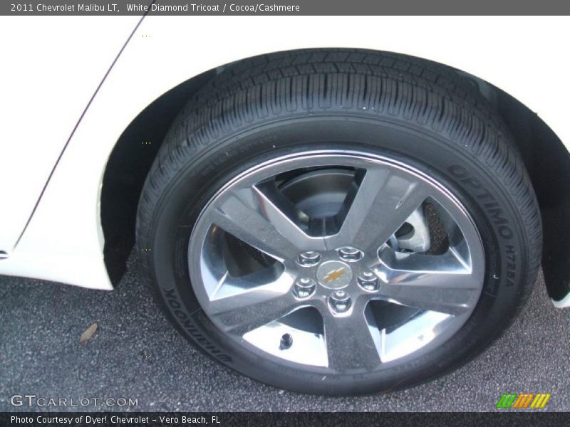 White Diamond Tricoat / Cocoa/Cashmere 2011 Chevrolet Malibu LT