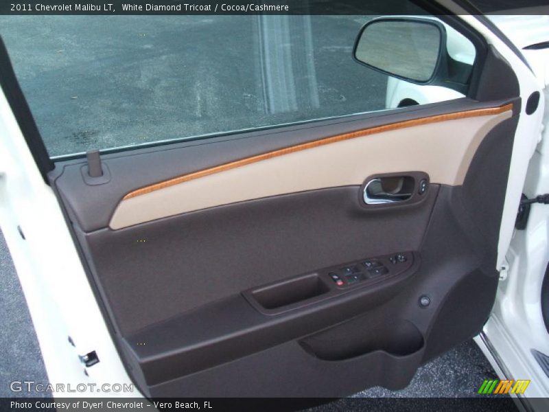 White Diamond Tricoat / Cocoa/Cashmere 2011 Chevrolet Malibu LT