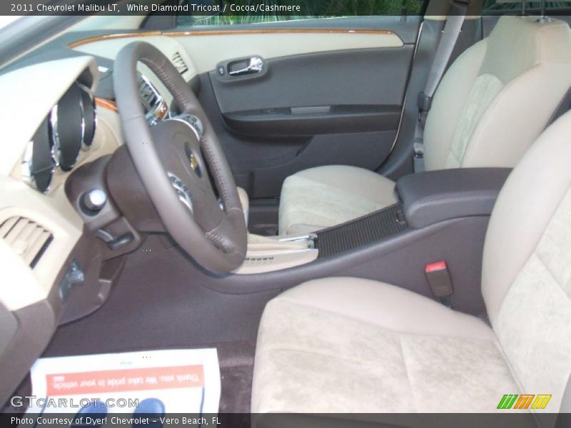 White Diamond Tricoat / Cocoa/Cashmere 2011 Chevrolet Malibu LT