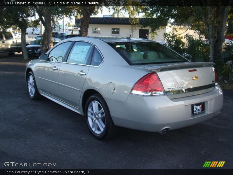 Gold Mist Metallic / Neutral 2011 Chevrolet Impala LTZ