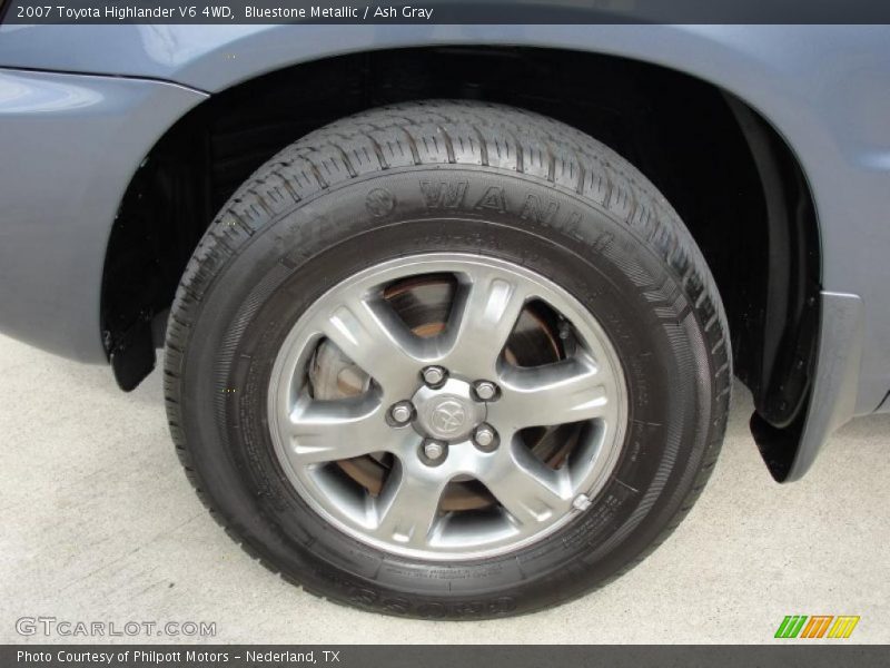 Bluestone Metallic / Ash Gray 2007 Toyota Highlander V6 4WD