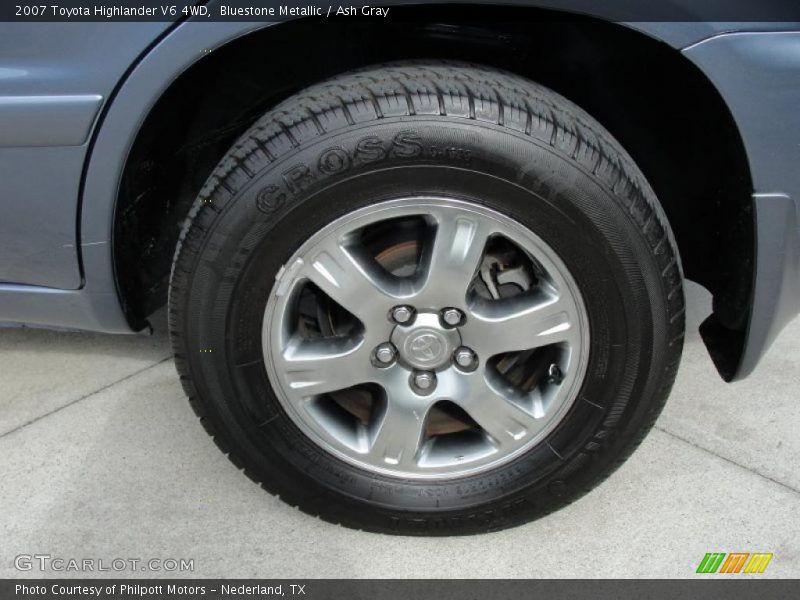 Bluestone Metallic / Ash Gray 2007 Toyota Highlander V6 4WD