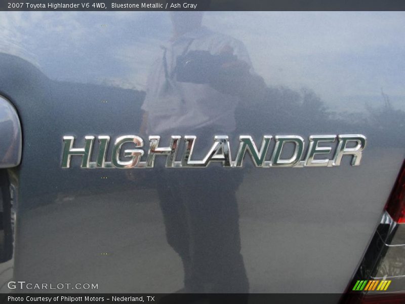 Bluestone Metallic / Ash Gray 2007 Toyota Highlander V6 4WD