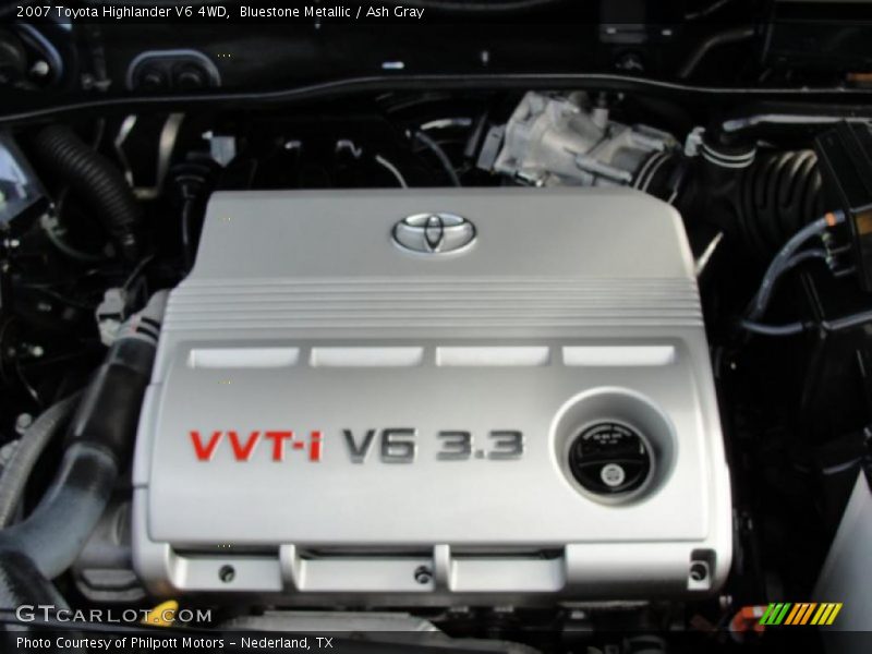 Bluestone Metallic / Ash Gray 2007 Toyota Highlander V6 4WD