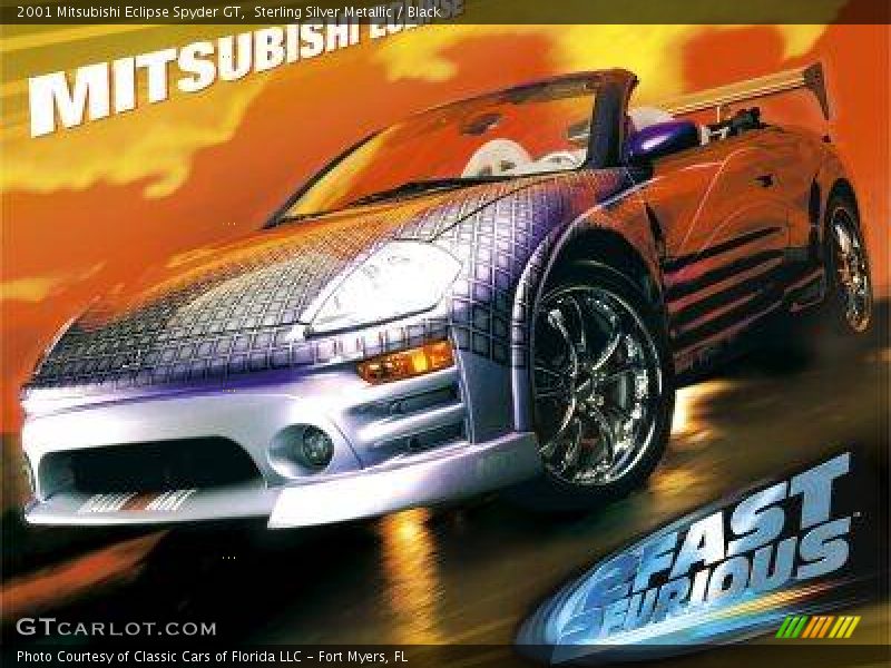Sterling Silver Metallic / Black 2001 Mitsubishi Eclipse Spyder GT