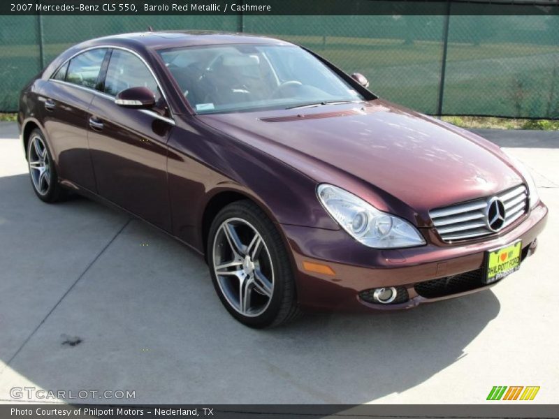 Barolo Red Metallic / Cashmere 2007 Mercedes-Benz CLS 550