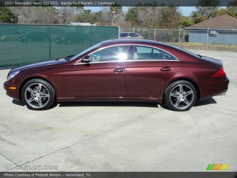 Barolo Red Metallic / Cashmere 2007 Mercedes-Benz CLS 550