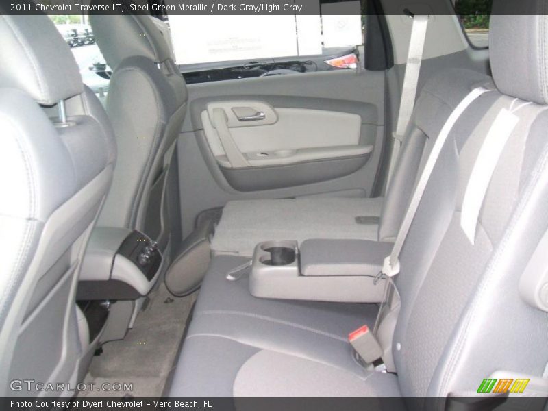 Steel Green Metallic / Dark Gray/Light Gray 2011 Chevrolet Traverse LT