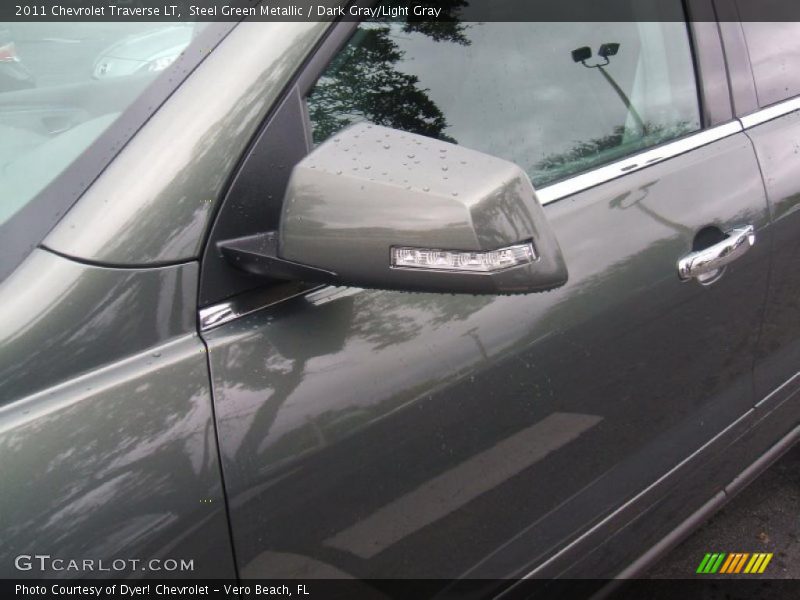 Steel Green Metallic / Dark Gray/Light Gray 2011 Chevrolet Traverse LT