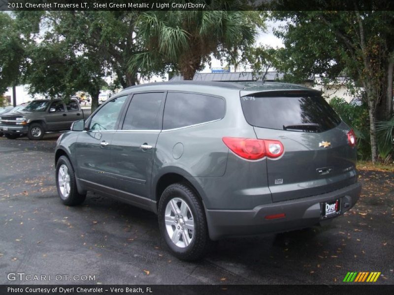 Steel Green Metallic / Light Gray/Ebony 2011 Chevrolet Traverse LT