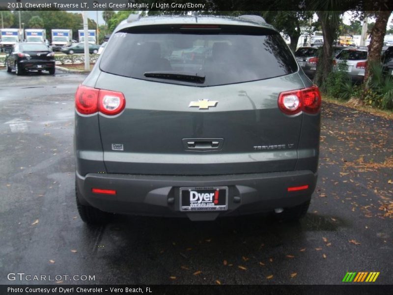 Steel Green Metallic / Light Gray/Ebony 2011 Chevrolet Traverse LT