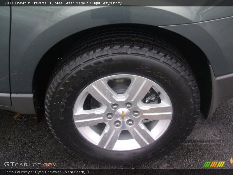 Steel Green Metallic / Light Gray/Ebony 2011 Chevrolet Traverse LT