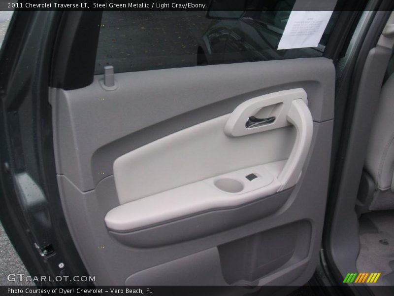Steel Green Metallic / Light Gray/Ebony 2011 Chevrolet Traverse LT