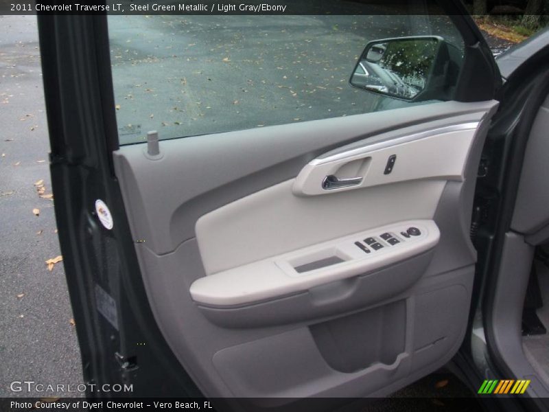 Steel Green Metallic / Light Gray/Ebony 2011 Chevrolet Traverse LT