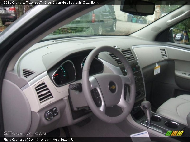 Steel Green Metallic / Light Gray/Ebony 2011 Chevrolet Traverse LT