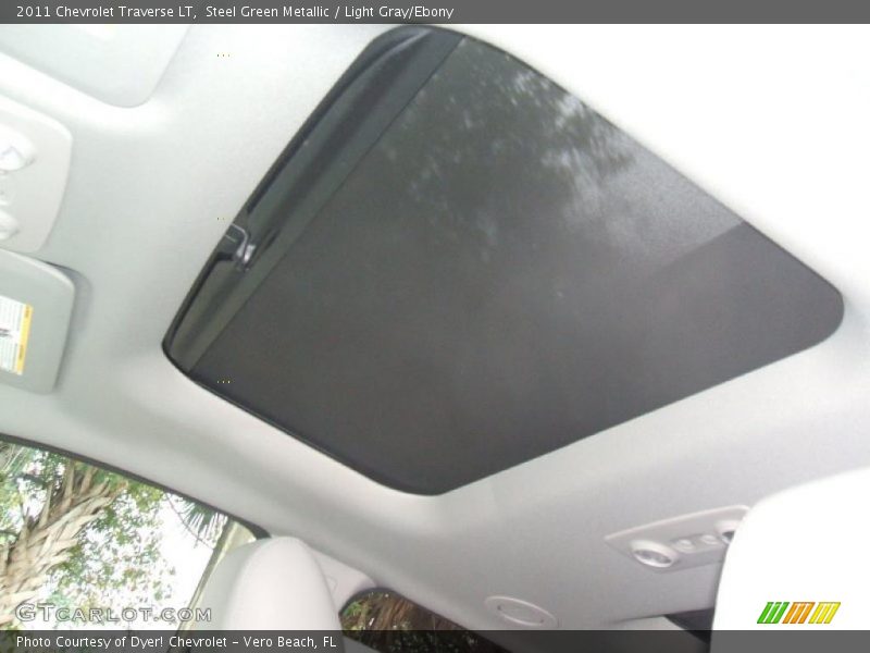 Steel Green Metallic / Light Gray/Ebony 2011 Chevrolet Traverse LT