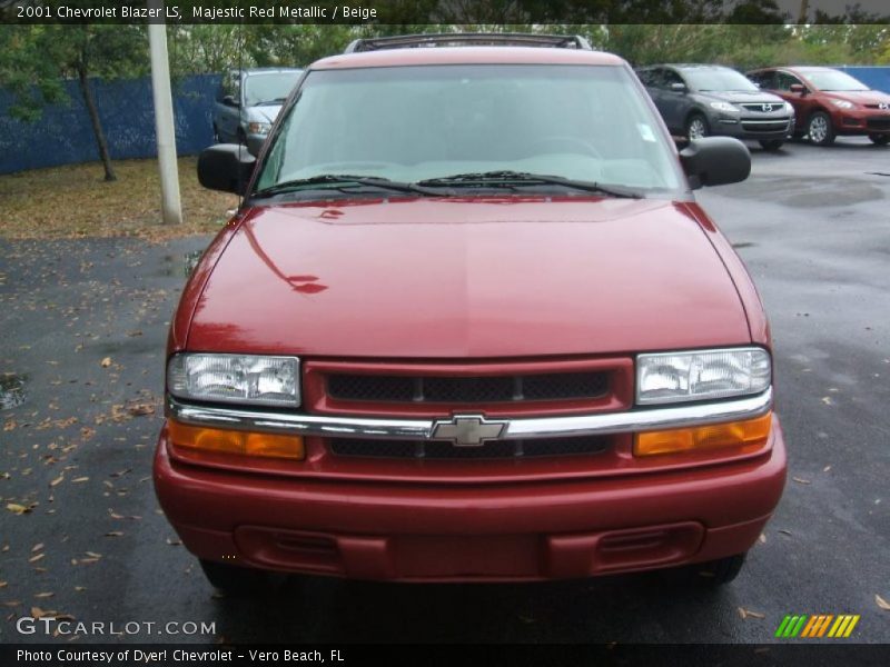 Majestic Red Metallic / Beige 2001 Chevrolet Blazer LS
