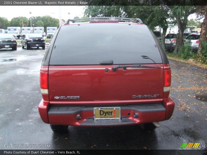 Majestic Red Metallic / Beige 2001 Chevrolet Blazer LS