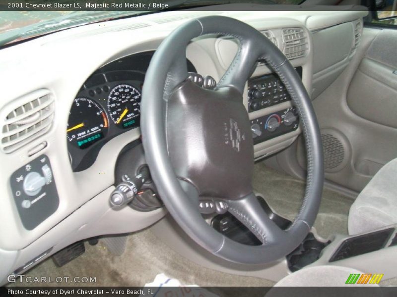 Majestic Red Metallic / Beige 2001 Chevrolet Blazer LS
