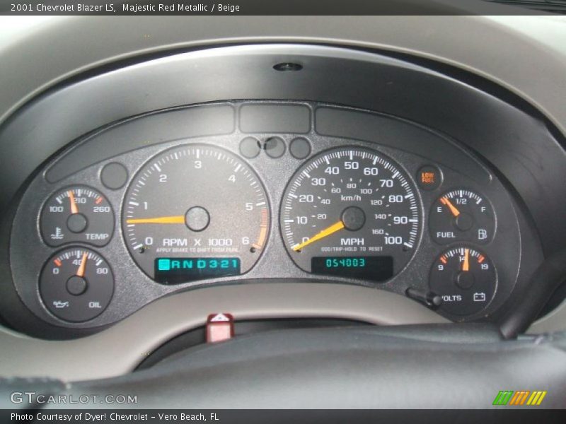  2001 Blazer LS LS Gauges