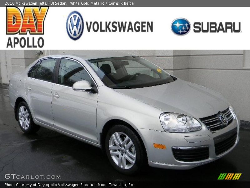 White Gold Metallic / Cornsilk Beige 2010 Volkswagen Jetta TDI Sedan