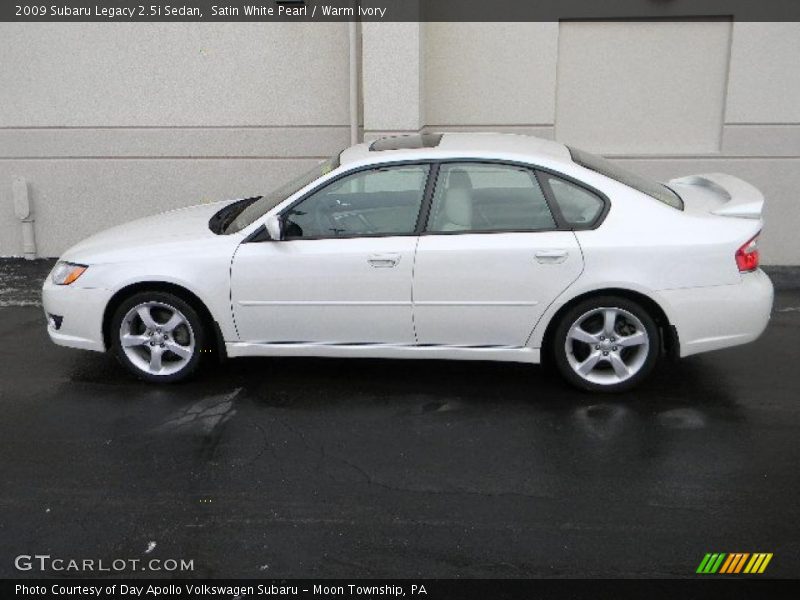 Satin White Pearl / Warm Ivory 2009 Subaru Legacy 2.5i Sedan