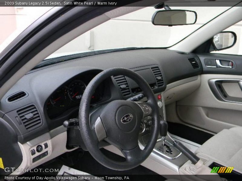 Satin White Pearl / Warm Ivory 2009 Subaru Legacy 2.5i Sedan