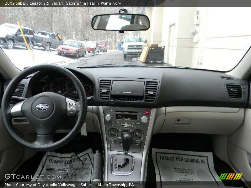 Satin White Pearl / Warm Ivory 2009 Subaru Legacy 2.5i Sedan