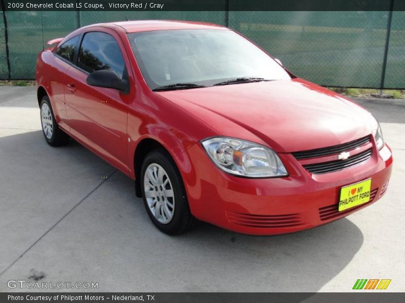 Victory Red / Gray 2009 Chevrolet Cobalt LS Coupe