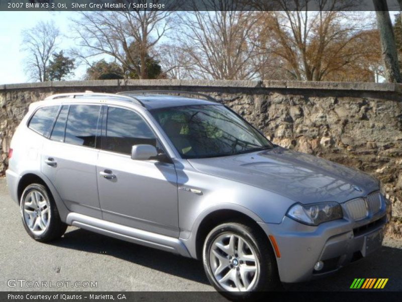 Silver Grey Metallic / Sand Beige 2007 BMW X3 3.0si