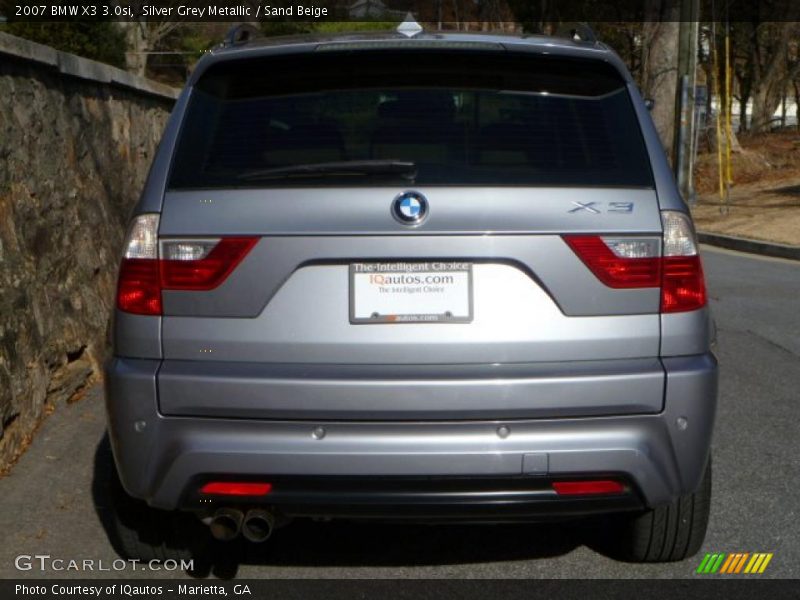 Silver Grey Metallic / Sand Beige 2007 BMW X3 3.0si