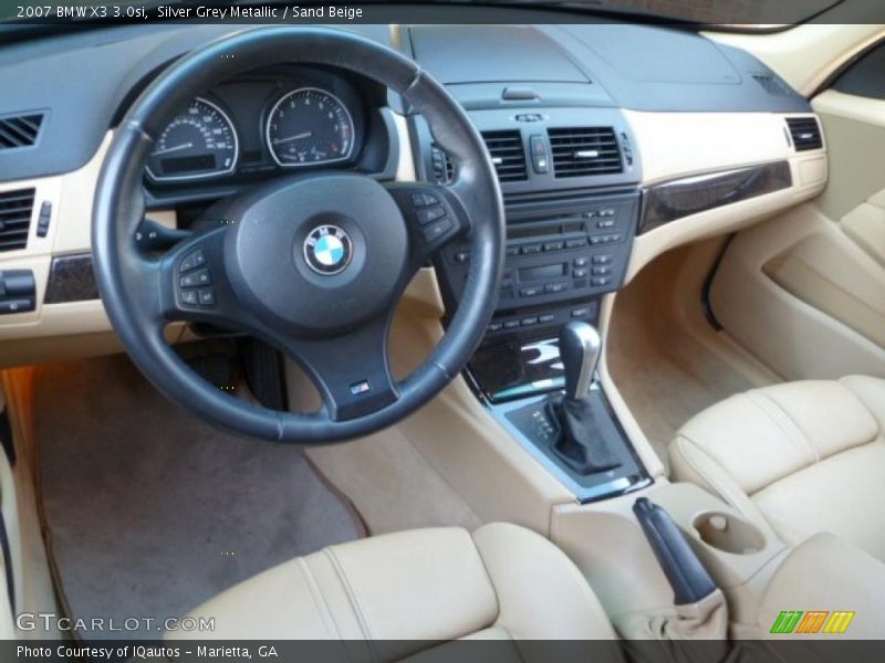 Silver Grey Metallic / Sand Beige 2007 BMW X3 3.0si