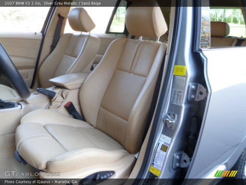 Silver Grey Metallic / Sand Beige 2007 BMW X3 3.0si