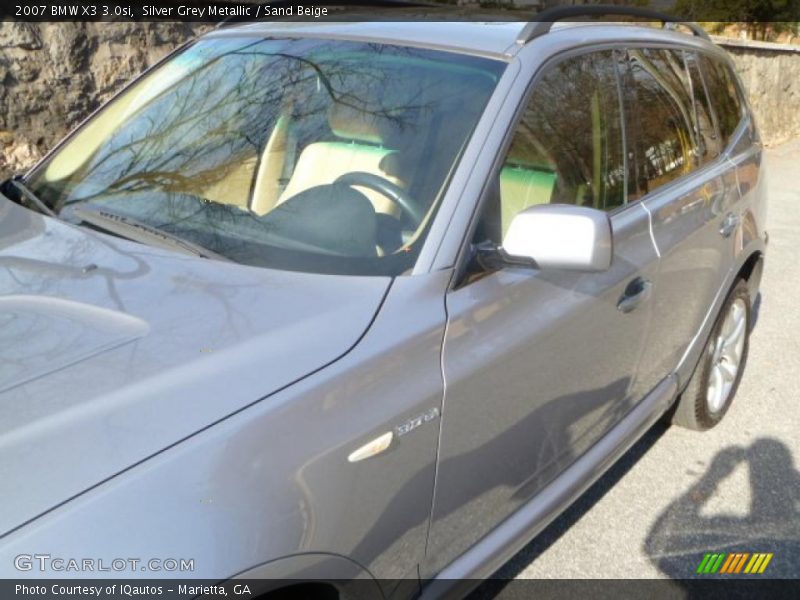 Silver Grey Metallic / Sand Beige 2007 BMW X3 3.0si