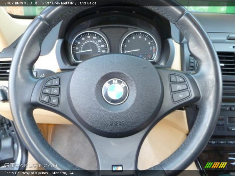 Silver Grey Metallic / Sand Beige 2007 BMW X3 3.0si
