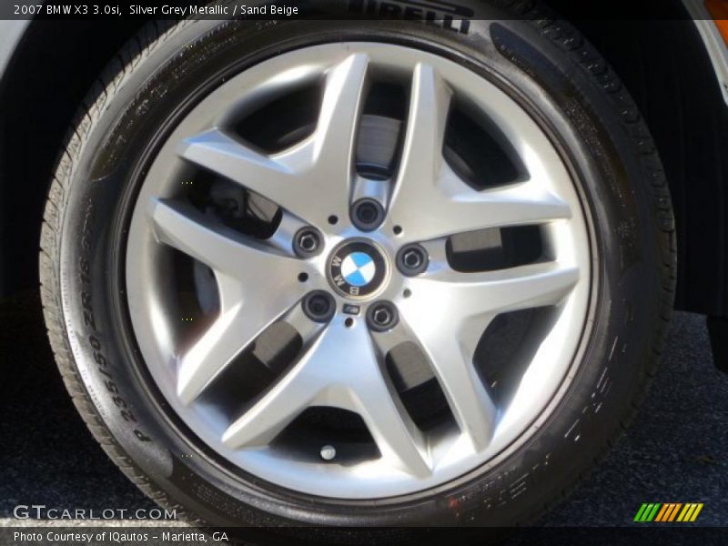 Silver Grey Metallic / Sand Beige 2007 BMW X3 3.0si