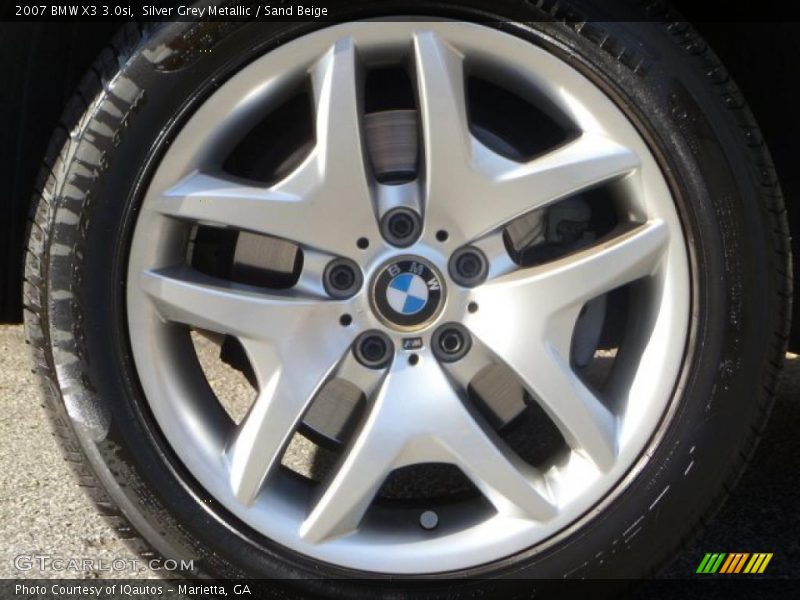 Silver Grey Metallic / Sand Beige 2007 BMW X3 3.0si