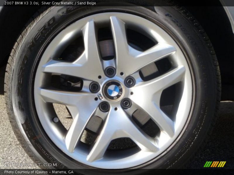 Silver Grey Metallic / Sand Beige 2007 BMW X3 3.0si